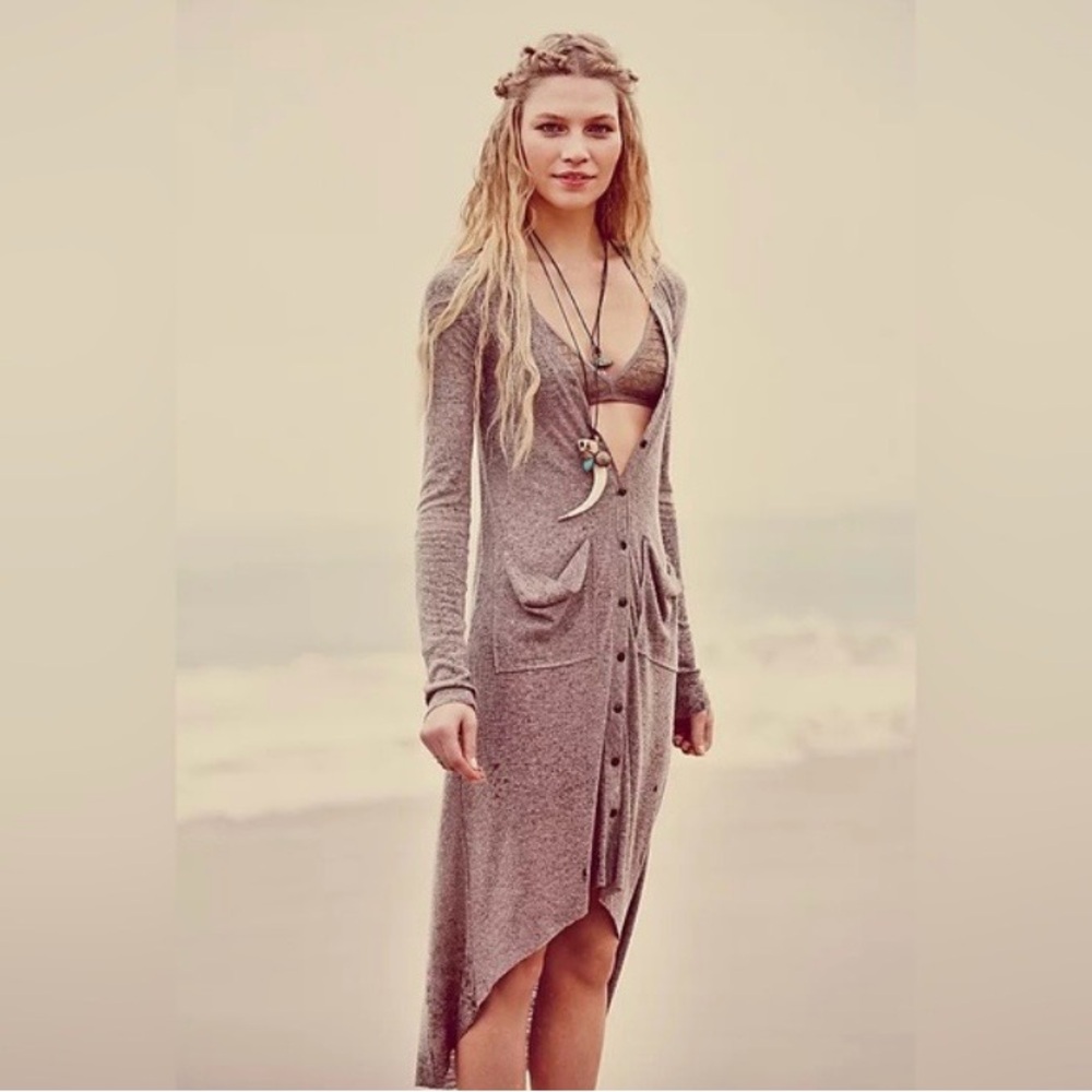EUC Free People Beach Bonita Ribbed Cardigan Dress